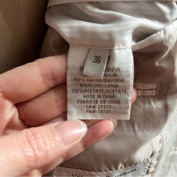 Vroom & Dreesmann Linen Rayon Blend 2 button blazer jacket Sz 36/ M - Picture 8 of 12